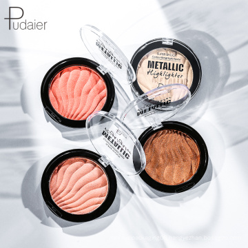 Pudaier  Master Chrome Metallic Highlighter Powder, Molten Gold Highlighter Face Contouring Bronzer Highlighters  Cosmetic